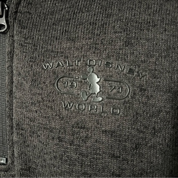 Disney Parks Pullover Fleece 1/4 Zip Pockets Walt Disney World 1971 Men’s Medium - Picture 3 of 6
